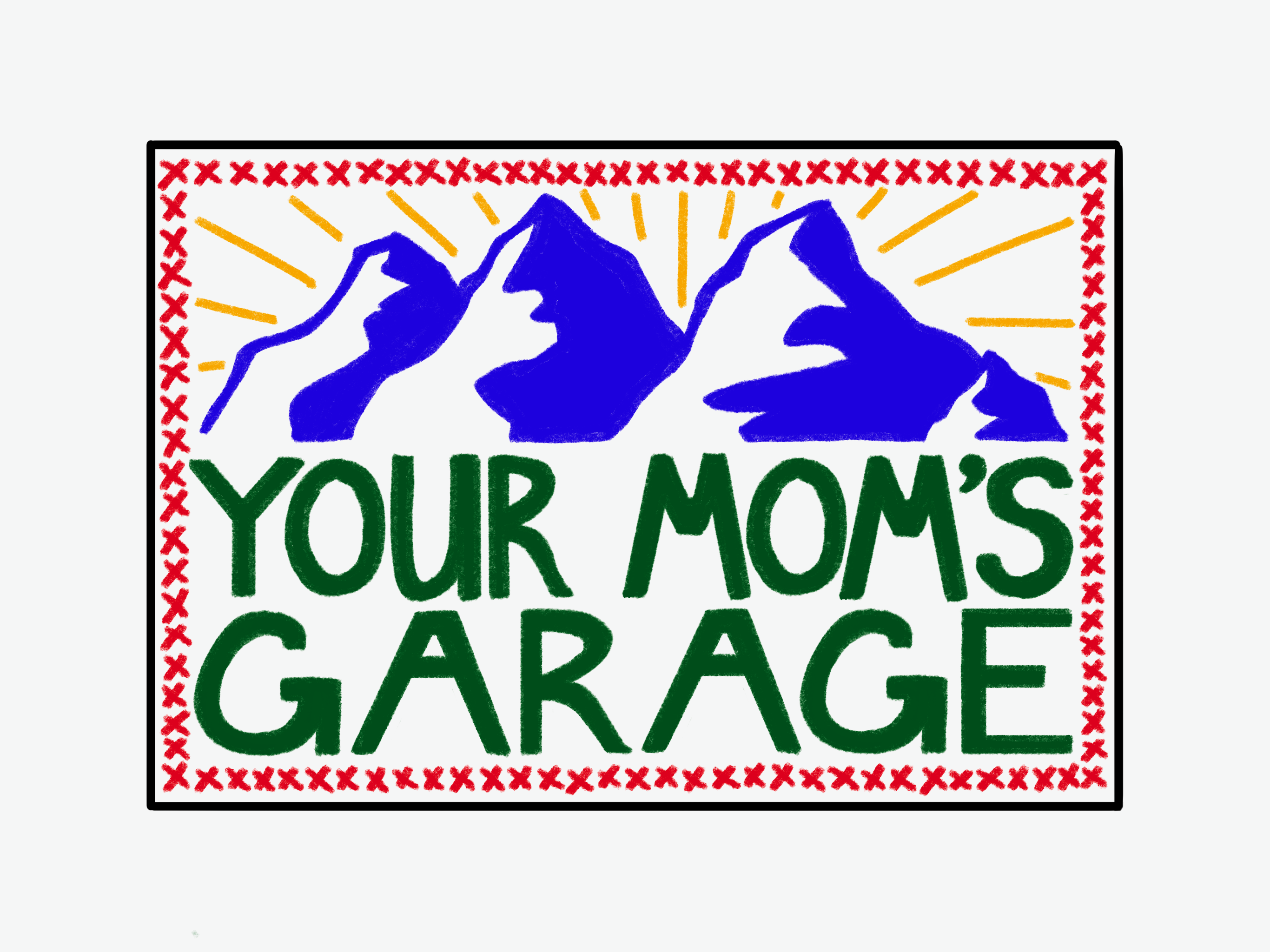 Your Mom's Garage vintage logo patch